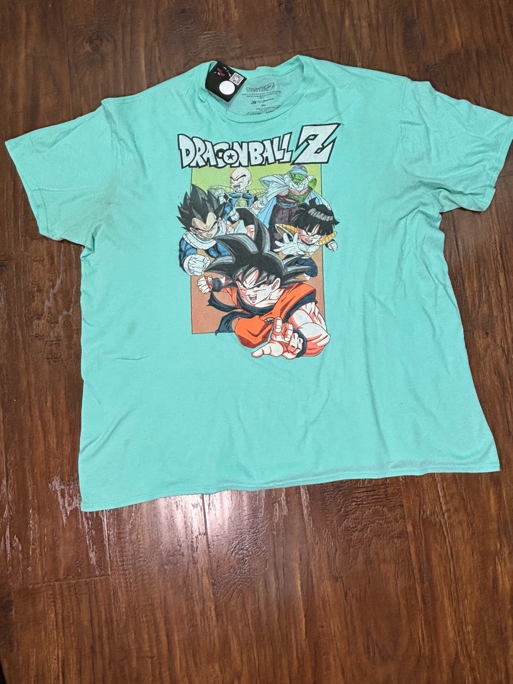 Dragon Ball Z Goku Vegeta Graphic Logo Blue Cotton Crew Neck Tee 2XL